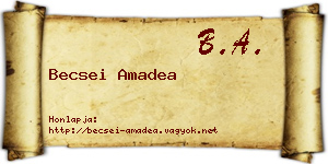 Becsei Amadea névjegykártya